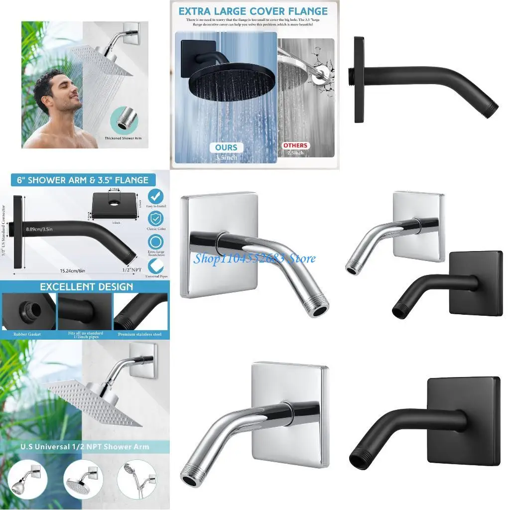 Y6GD Acid Resistant 6 In Shower Arm Stainless Steel Construction Features Wide Flanges For Wall Repair Threads
Y6GD Acid Resistant 6 In Shower Arm Stainless Steel Construction Features Wide Flanges For Wall Repair Threads