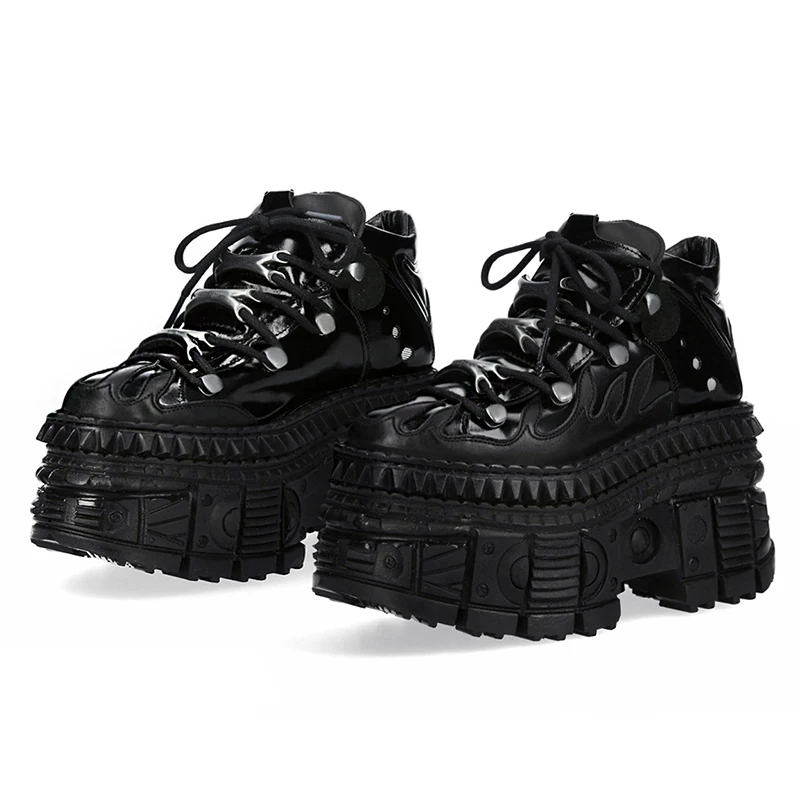 Gothic Metal Women Functional Wind High Top Carved Millennium Spice Punk Muffin Small Leather Lace-up Big Head Platform Shoes
Gothic Metal Women Functional Wind High Top Carved Millennium Spice Punk Muffin Small Leather Lace-up Big Head Platform Shoes