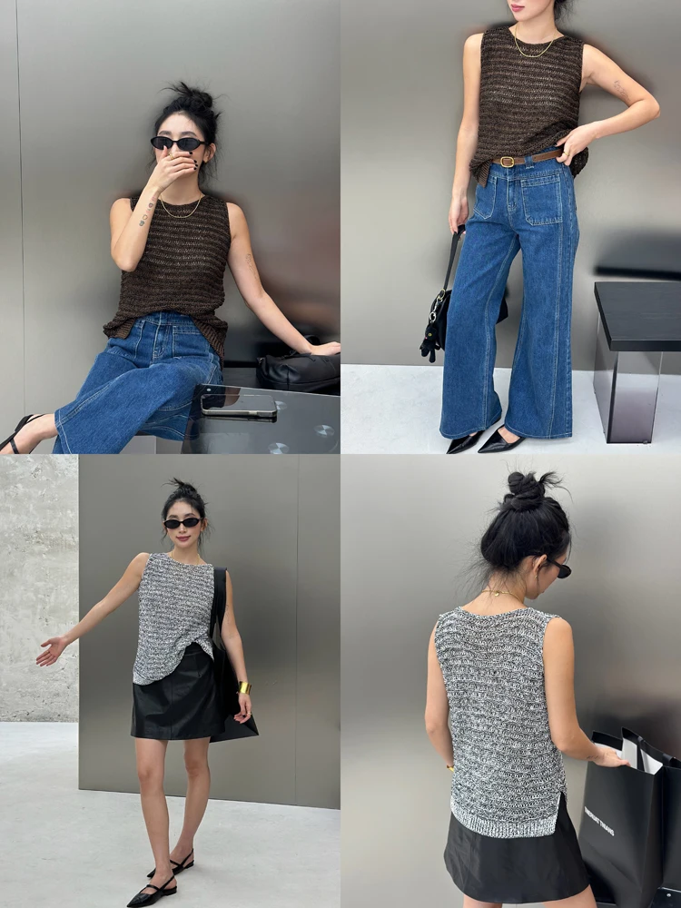 Bodhl Hollow out Knitted Svel Vest Women's Loose Fit Cotton Rayon Polyester Blend Comfortable Breathable Summer Top
Bodhl Hollow out Knitted Svel Vest Women's Loose Fit Cotton Rayon Polyester Blend Comfortable Breathable Summer Top