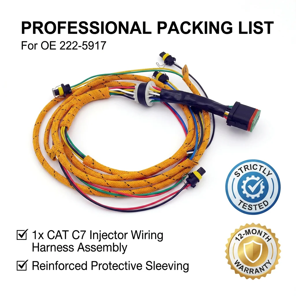 222-5917 2225917 Fuel Injector Wiring Harness for Caterpillar CAT C7 Engine HEUI for Excavator 324D 325D 329D Grader 140K 140M
222-5917 2225917 Fuel Injector Wiring Harness for Caterpillar CAT C7 Engine HEUI for Excavator 324D 325D 329D Grader 140K 140M
