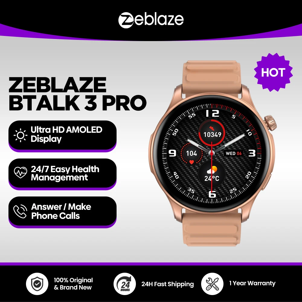 Zeblaze Btalk 3 PRO 1,43-дюймовый AMOLED-дисплей Смарт-часы Сделать/настояние телефонные звонки Сердечный ритм/SpO2/Сумные часы для тренировки дыхания сна
Zeblaze Btalk 3 PRO 1,43-дюймовый AMOLED-дисплей Смарт-часы Сделать/настояние телефонные звонки Сердечный ритм/SpO2/Сумные часы для тренировки дыхания сна