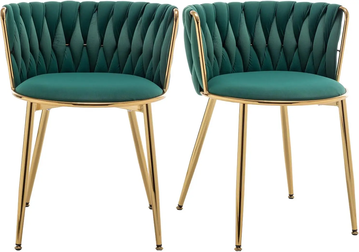 Velvet Dining Chairs Set of 2,Modern Woven Dining Chair with Metal Legs, Gold Upholstered Dining Chairs for Room, Kitchen
Velvet Dining Chairs Set of 2,Modern Woven Dining Chair with Metal Legs, Gold Upholstered Dining Chairs for Room, Kitchen