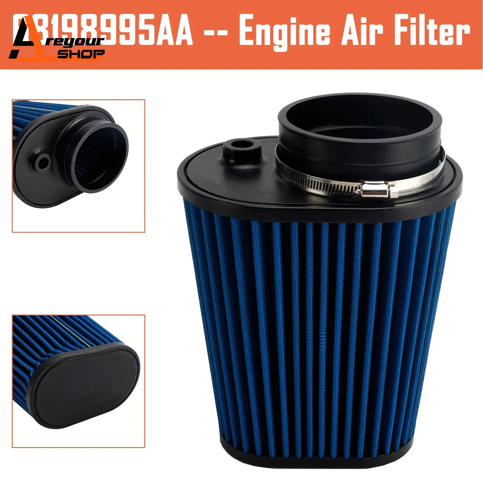 Areyourshop Engine Air Filter 68198995AA for Chrysler 300 for Dodge Challenger Charger 2011 2012 2013 2014 2015-2023
Areyourshop Engine Air Filter 68198995AA for Chrysler 300 for Dodge Challenger Charger 2011 2012 2013 2014 2015-2023