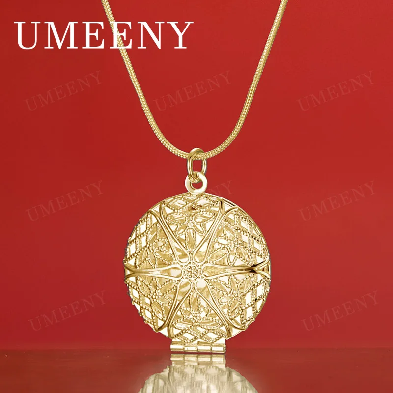 925 Sterling Silver 18K Gold 16-30 Inch Delicate Round Pattern Pendant Necklace - Fashionable Gift for Women, Wedding Jewelry
925 Sterling Silver 18K Gold 16-30 Inch Delicate Round Pattern Pendant Necklace - Fashionable Gift for Women, Wedding Jewelry