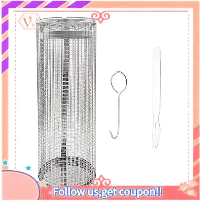 Stainless Steel Barbecue Cage For Outdoor Grilling,BBQ Rolling Grilling Mesh Cylinder For Barbecue Meat Vegetable,Fries
Stainless Steel Barbecue Cage For Outdoor Grilling,BBQ Rolling Grilling Mesh Cylinder For Barbecue Meat Vegetable,Fries