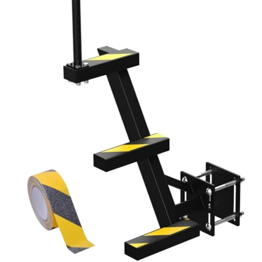 Boat Trailer Steps with Handle, Heavy Duty 3-Step Ladder for Trailer Tongue, Aluminum, Black, Non-Slip Step Pads 500 lbs Load C
Boat Trailer Steps with Handle, Heavy Duty 3-Step Ladder for Trailer Tongue, Aluminum, Black, Non-Slip Step Pads 500 lbs Load C