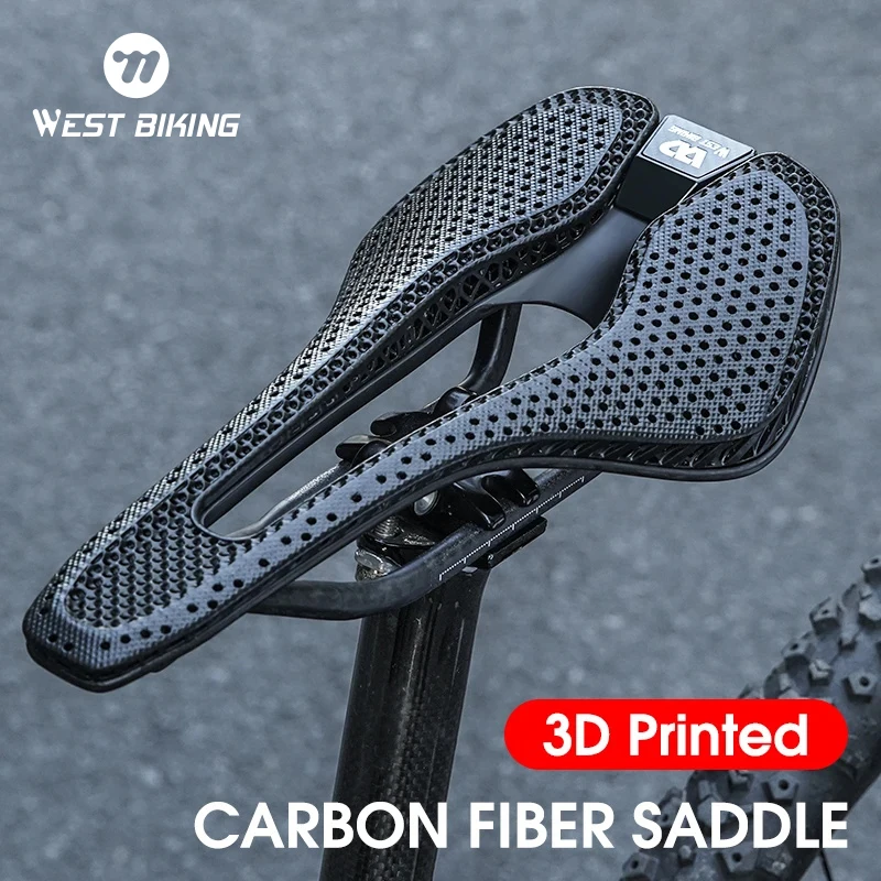 WEST BIKING Carbon Fiber 3D Printed Bicycle Saddle Ultralight Hollow Bike Seat Men Women Triathlon Racing Road MTB Bike Saddle
WEST BIKING Carbon Fiber 3D Printed Bicycle Saddle Ultralight Hollow Bike Seat Men Women Triathlon Racing Road MTB Bike Saddle