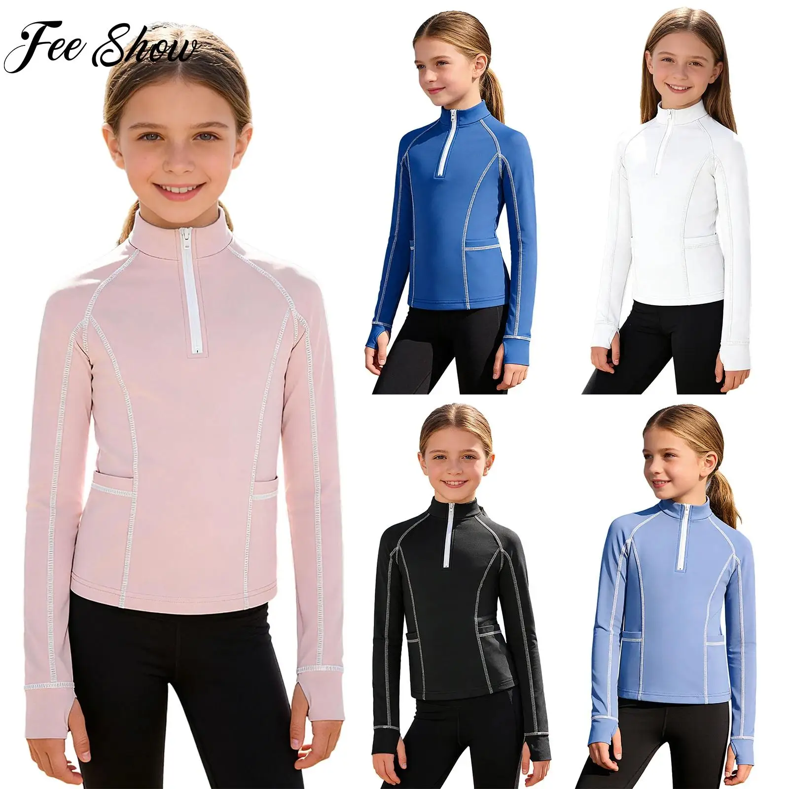 Kids Girl Outdoor Cycling Riding Clothes Tops Horse Riding Shirt Long Sleeves Thumb Holes Zip-Up Pullover Sweatshirt Sports Tops
Kids Girl Outdoor Cycling Riding Clothes Tops Horse Riding Shirt Long Sleeves Thumb Holes Zip-Up Pullover Sweatshirt Sports Tops