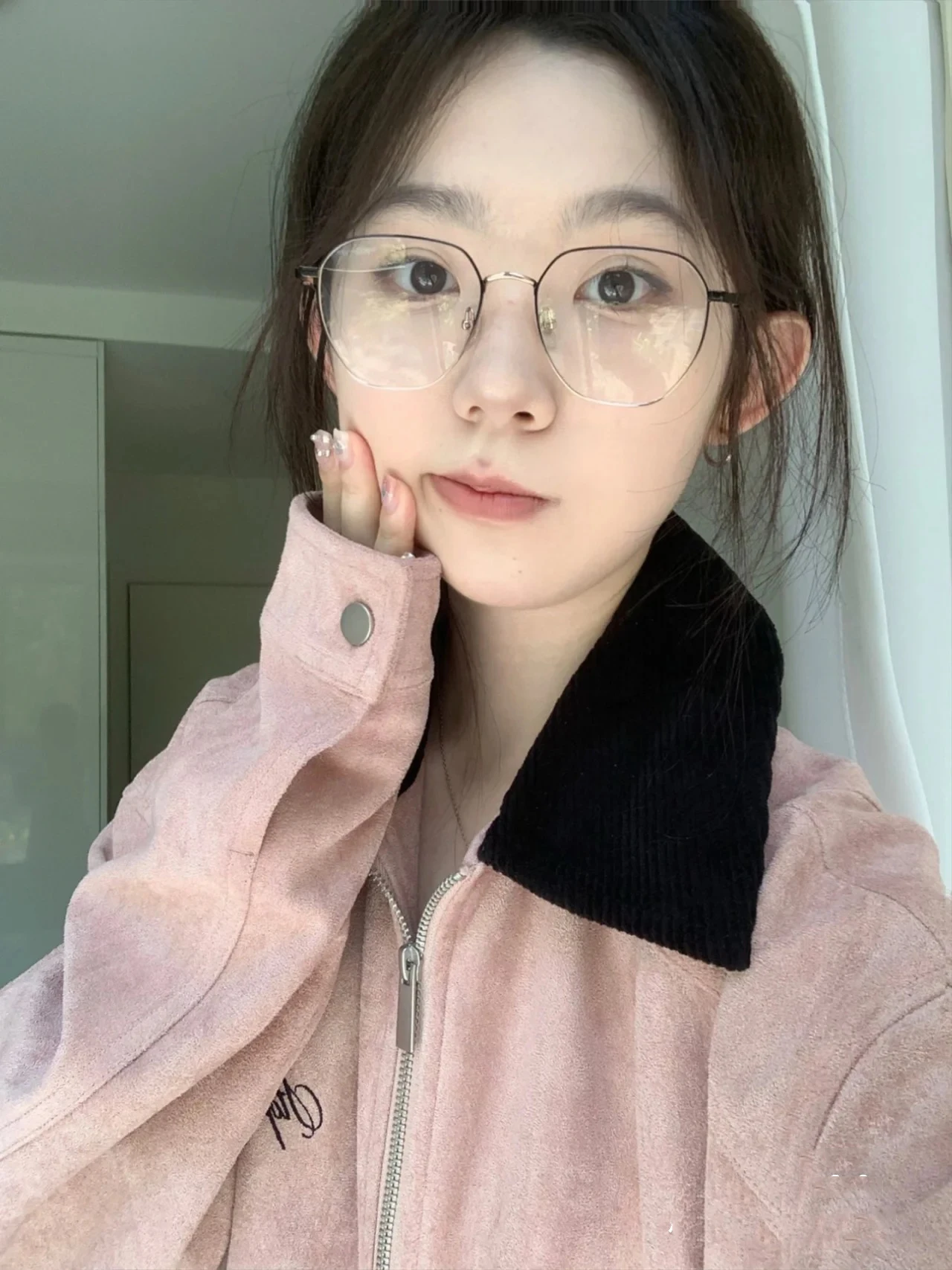 Pink Vintage Suede Jaet Women's Spring Autumn Plaid Collar Design Unique Open Cardigan Coat Long Sve Loose Fit Outerwear
Pink Vintage Suede Jaet Women's Spring Autumn Plaid Collar Design Unique Open Cardigan Coat Long Sve Loose Fit Outerwear