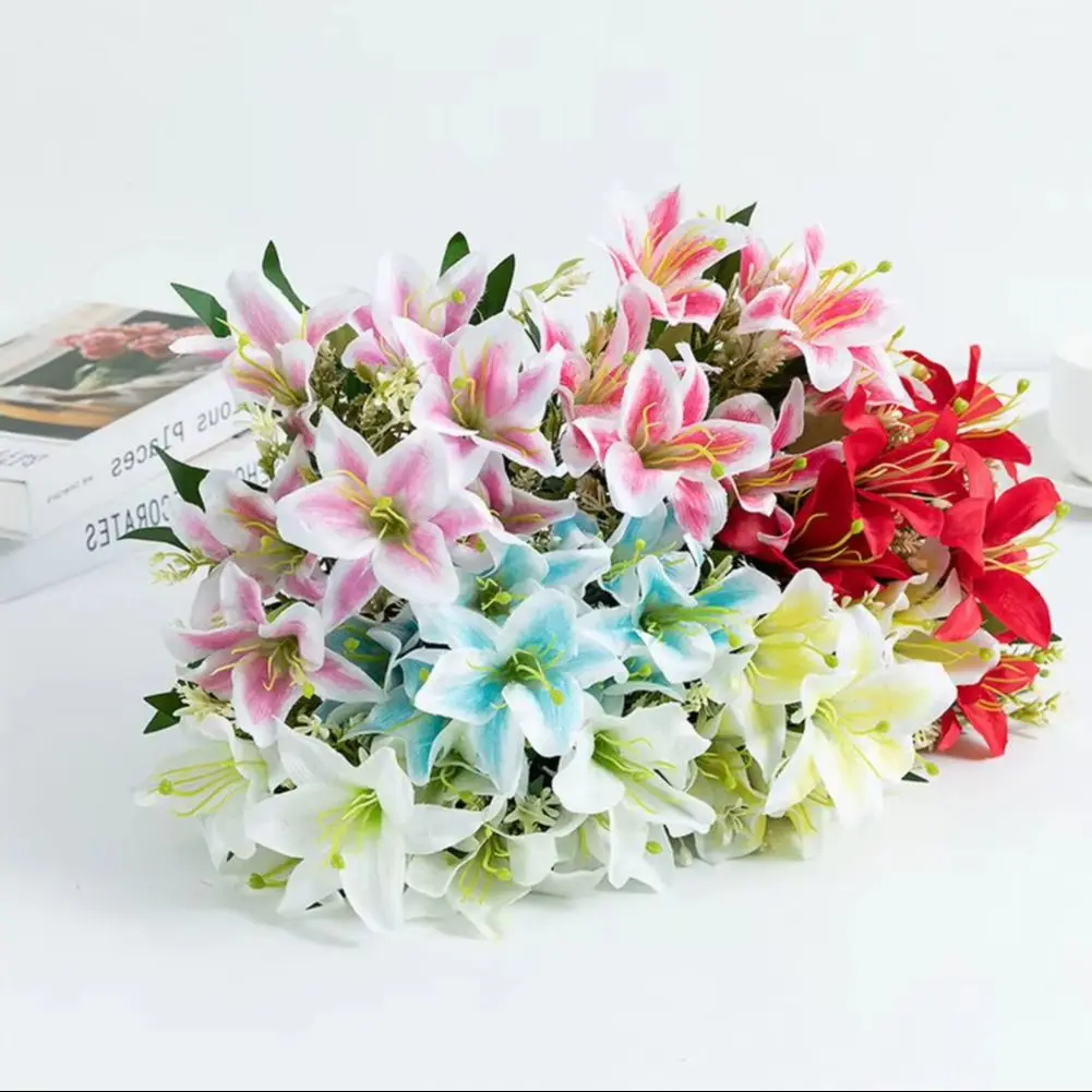 Fake Flower Artificial Lily Flower Wedding Bridal Bouquet Home Decor Table Flower Elegant Bouquet Artificial Silk Flower
Fake Flower Artificial Lily Flower Wedding Bridal Bouquet Home Decor Table Flower Elegant Bouquet Artificial Silk Flower