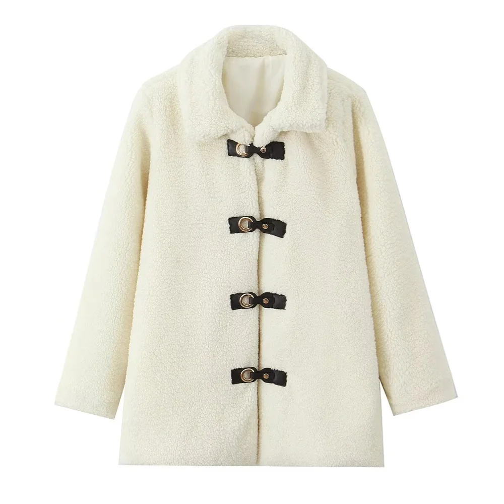 Женское универсальное плюшевое пальто с воротником и длинными рукавами и пряжкой, осенне-зимняя новая женская одежда
Женское универсальное плюшевое пальто с воротником и длинными рукавами и пряжкой, осенне-зимняя новая женская одежда