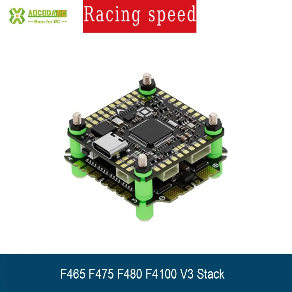 Aocoda-RC F465 F475 F480 F4100 V3 Stack F405 V3 FC+AM32 65A / 75A / 80A / 100A 4in1 ESC 30x30mm для FPV Freestyle Drone
Aocoda-RC F465 F475 F480 F4100 V3 Stack F405 V3 FC+AM32 65A / 75A / 80A / 100A 4in1 ESC 30x30mm для FPV Freestyle Drone