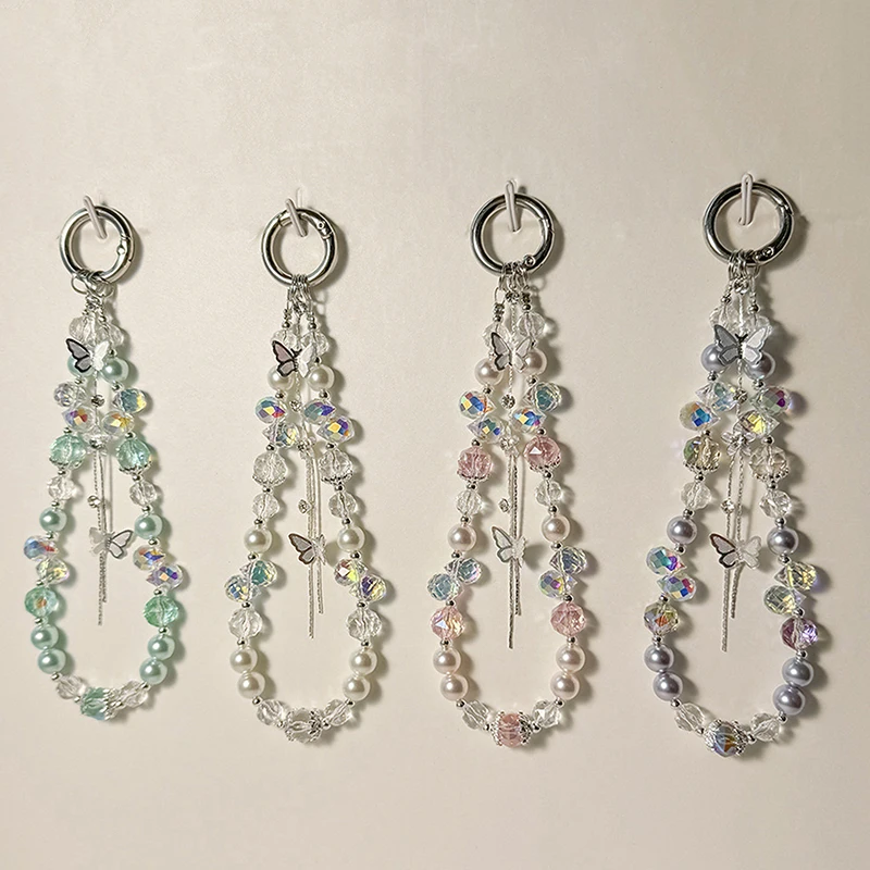 New Mobile Phone Pearl Butterfly Lanyard Portable Phone Case Wrist Strap Key Chain Girl Jewelry Gift Anti-Lost Chain
New Mobile Phone Pearl Butterfly Lanyard Portable Phone Case Wrist Strap Key Chain Girl Jewelry Gift Anti-Lost Chain