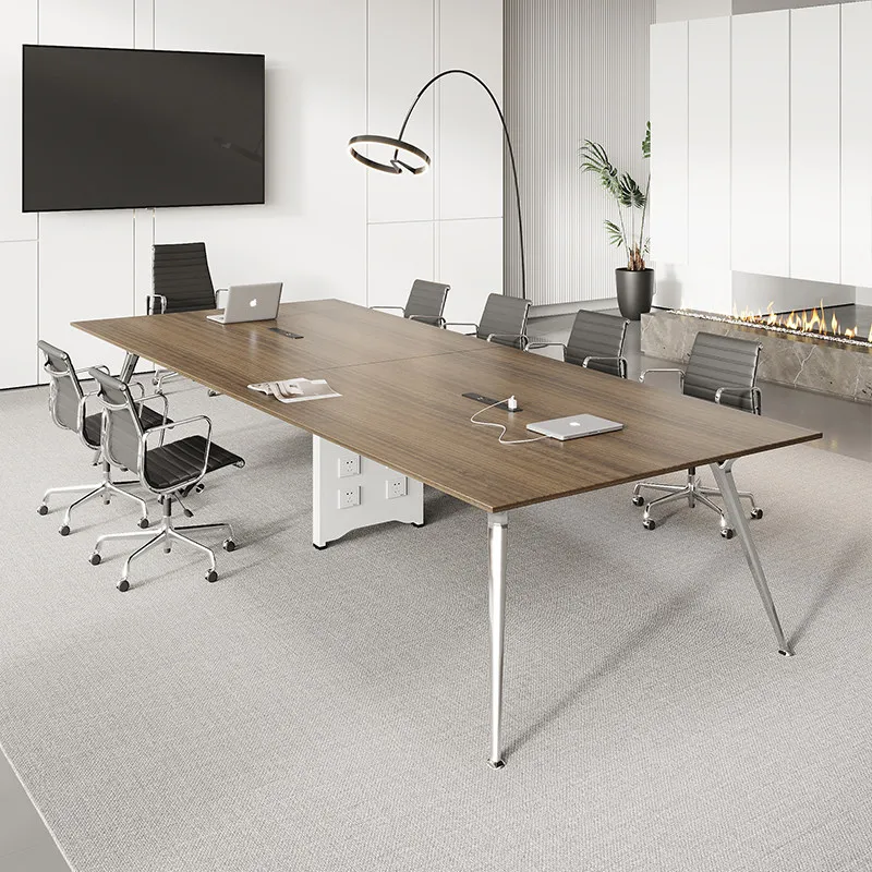*Simple Modern Conference Table with Cable Box Chair Combination Rectangular Workbench for Conference Room 6-10 People
*Simple Modern Conference Table with Cable Box Chair Combination Rectangular Workbench for Conference Room 6-10 People