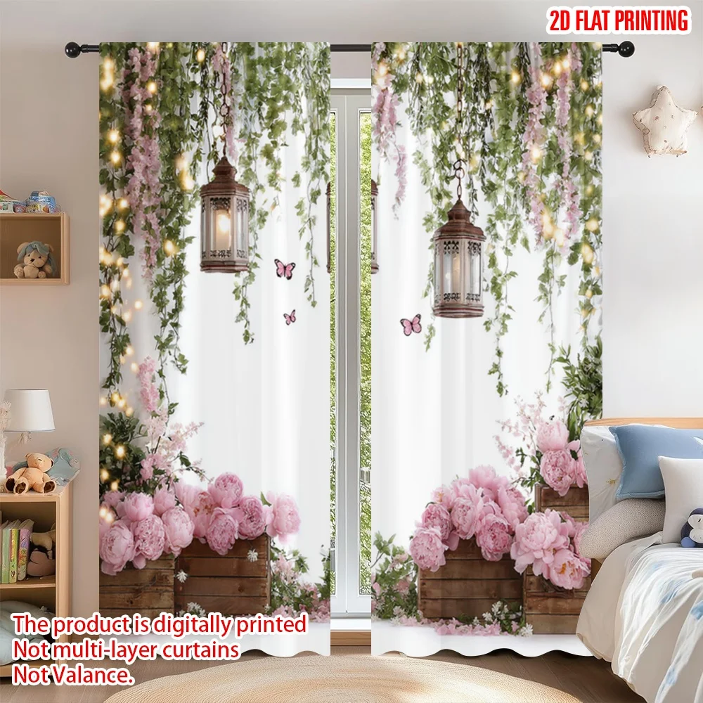 2D flat printing 2pcs Curtain Curtain Spring Flowers and Lanterns Digital Printed Polyester Drapes Party Decorations Use for Art
2D flat printing 2pcs Curtain Curtain Spring Flowers and Lanterns Digital Printed Polyester Drapes Party Decorations Use for Art