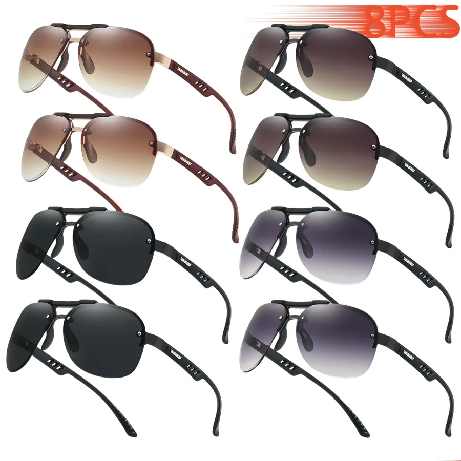 8PCS Classic Designer Eyewear Vintage Gradient Pilot Sunglasses Men Women travel Driving Fishing Beach Hiking Mountaineering
8PCS Classic Designer Eyewear Vintage Gradient Pilot Sunglasses Men Women travel Driving Fishing Beach Hiking Mountaineering