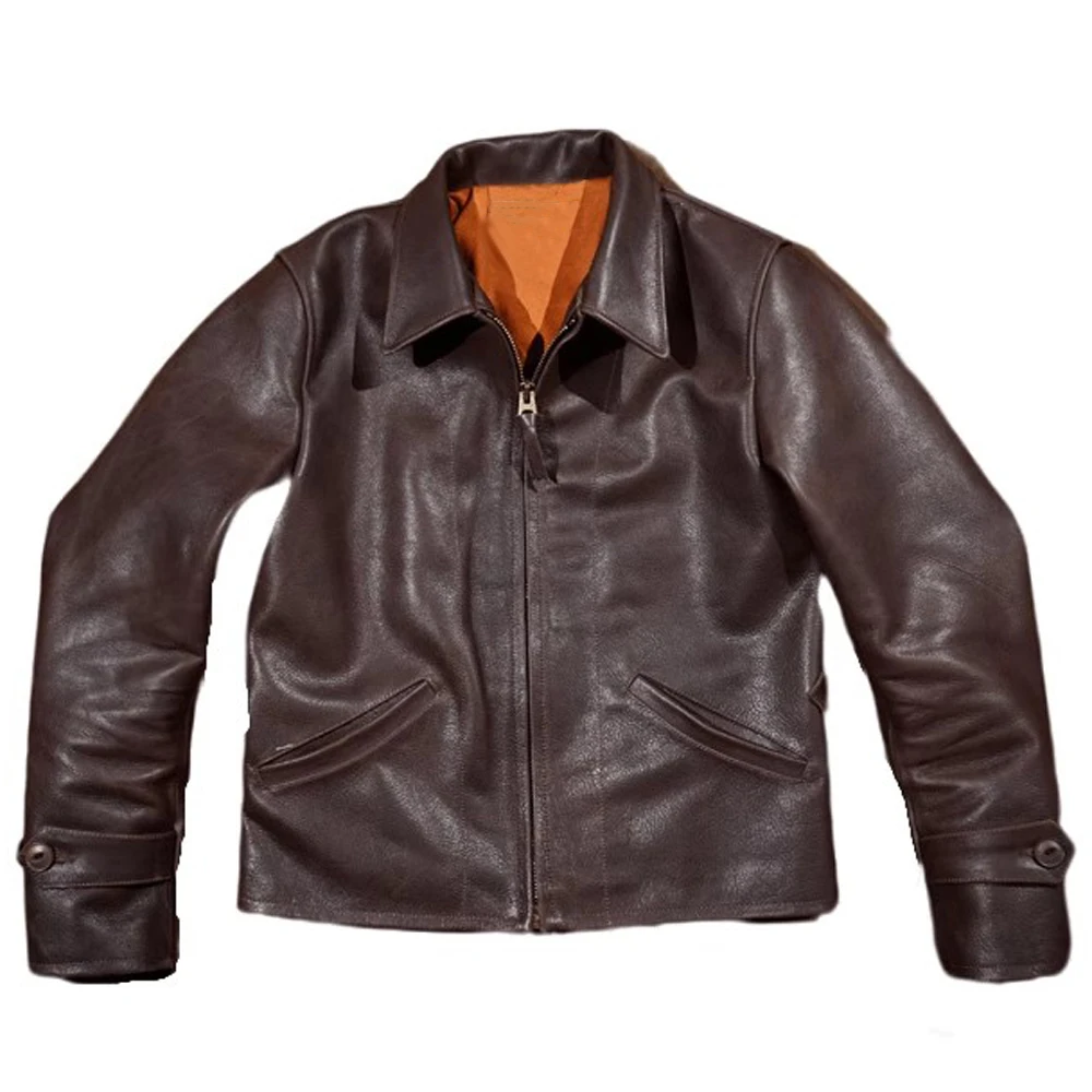 American Brand Cowhide Leather Flight Coat For Men Genuine Leather Short Motorcycle Jacket Man's Overcoat Autumn Winter Clothing
American Brand Cowhide Leather Flight Coat For Men Genuine Leather Short Motorcycle Jacket Man's Overcoat Autumn Winter Clothing