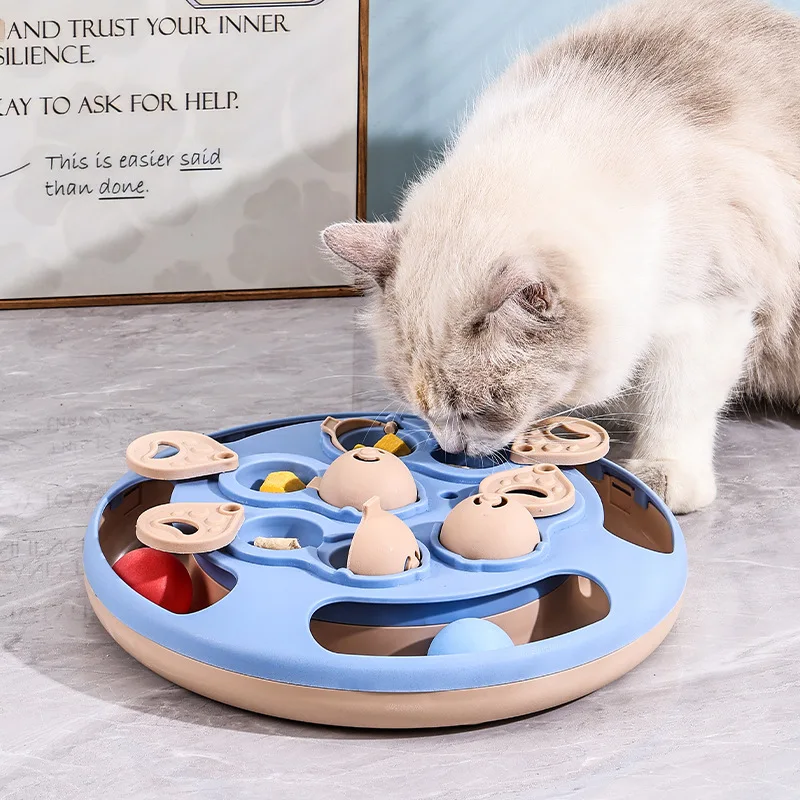 Smart Cat Puzzle Toy Slow Feeder Interactive Turntable Food Dispenser for Indoor Cats Anti-Boredom Pet Training Play Toy
Smart Cat Puzzle Toy Slow Feeder Interactive Turntable Food Dispenser for Indoor Cats Anti-Boredom Pet Training Play Toy