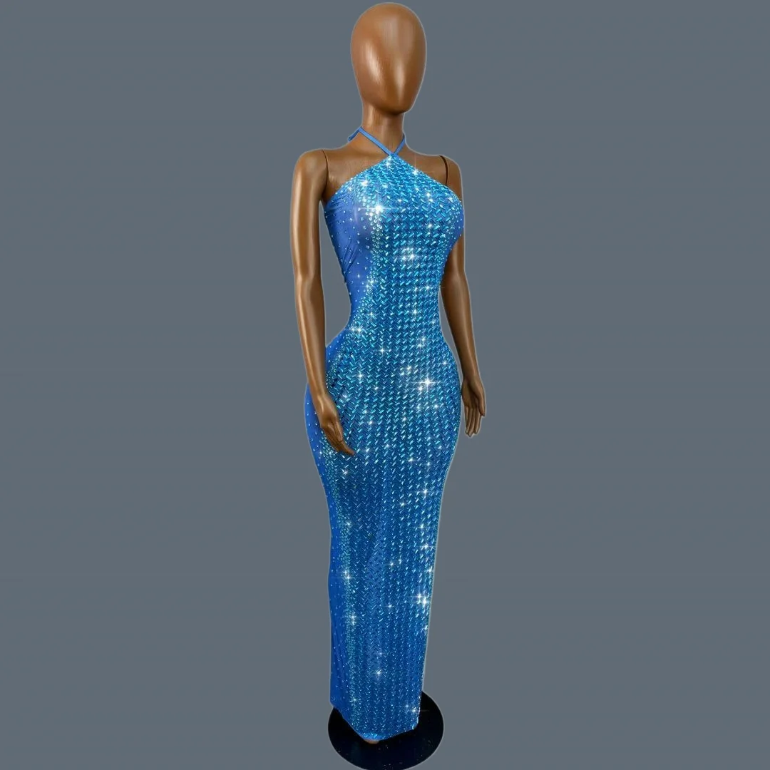 Bright Blue Rhinestone Mermaid Evening Gown Bodycon Sexy Maxi Dress Women Prom Gala Birthday Party Stage Performance Wear Xiaoxi
Bright Blue Rhinestone Mermaid Evening Gown Bodycon Sexy Maxi Dress Women Prom Gala Birthday Party Stage Performance Wear Xiaoxi
