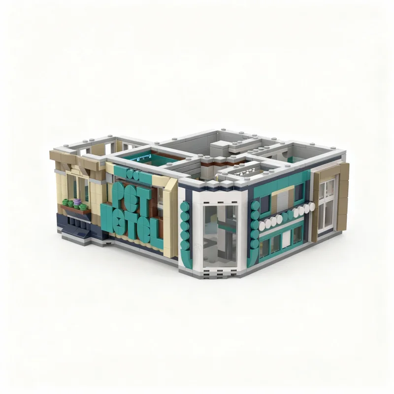 907pcs MOC Animal Shelter Pet Hotel Floor Modular Streetscape Model Building Blocks Architecture Toys Christmas Gifts Education
907pcs MOC Animal Shelter Pet Hotel Floor Modular Streetscape Model Building Blocks Architecture Toys Christmas Gifts Education