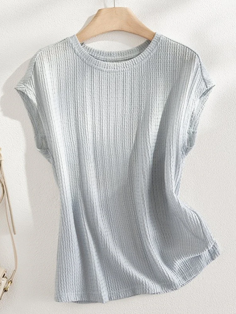 Новый однотонный круглый летний топ Ne Texture Faion для поездок на работу, трикотажная футболка из ледяного шелка ort Sve Color, трикотаж
Новый однотонный круглый летний топ Ne Texture Faion для поездок на работу, трикотажная футболка из ледяного шелка ort Sve Color, трикотаж