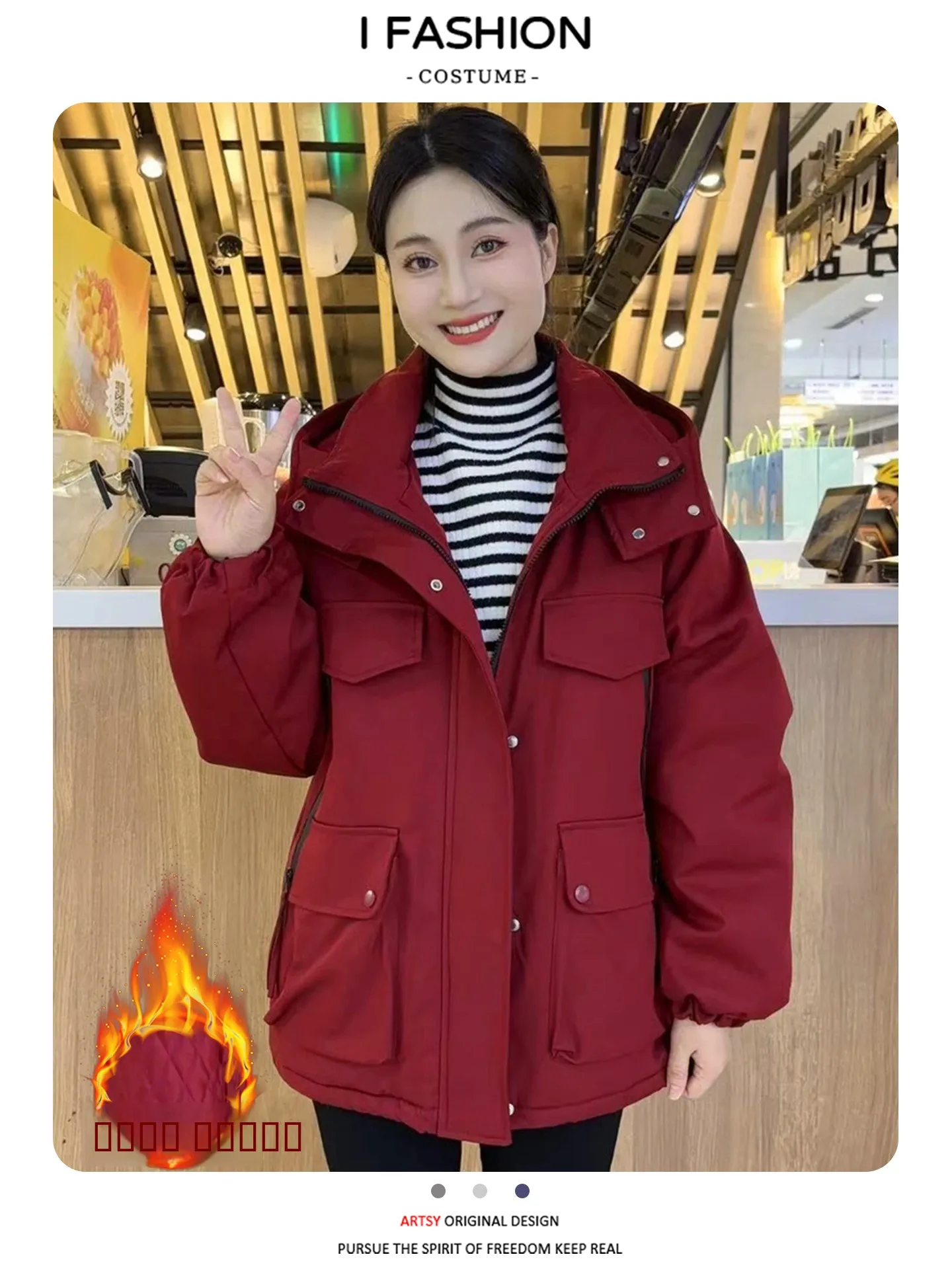 Faionable Unique Workwear ort Jaet Women's Slimming Hooded Top ket Design Autumn New Arrival Casual Street Sle
Faionable Unique Workwear ort Jaet Women's Slimming Hooded Top ket Design Autumn New Arrival Casual Street Sle