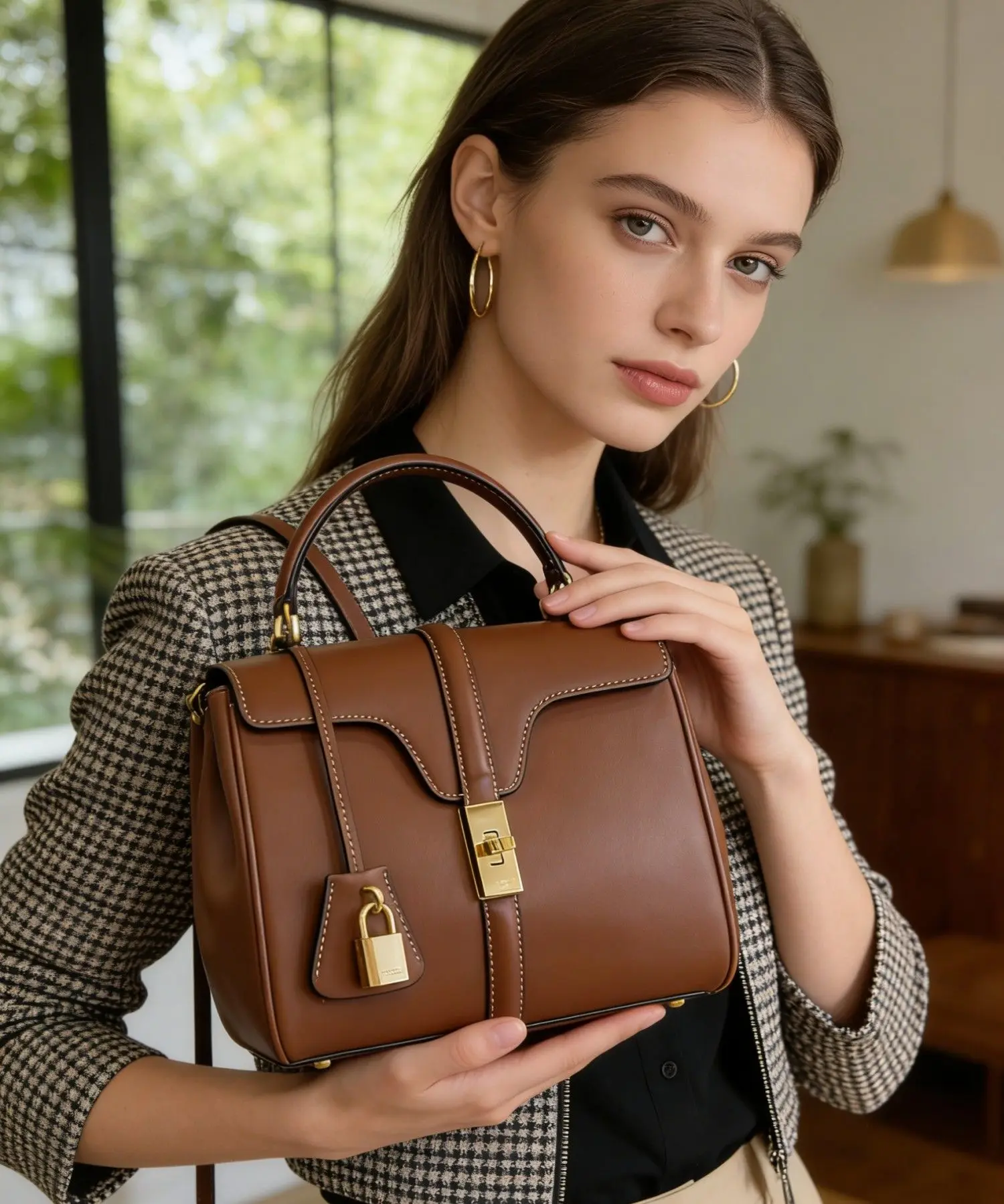 Роскошная коричневая кожаная сумка с верхней ручкой, стильная женская сумка через плечо с металлическим замком, универсальная модная сумка-тоут для ежедневных поездок на работу
Роскошная коричневая кожаная сумка с верхней ручкой, стильная женская сумка через плечо с металлическим замком, универсальная модная сумка-тоут для ежедневных поездок на работу