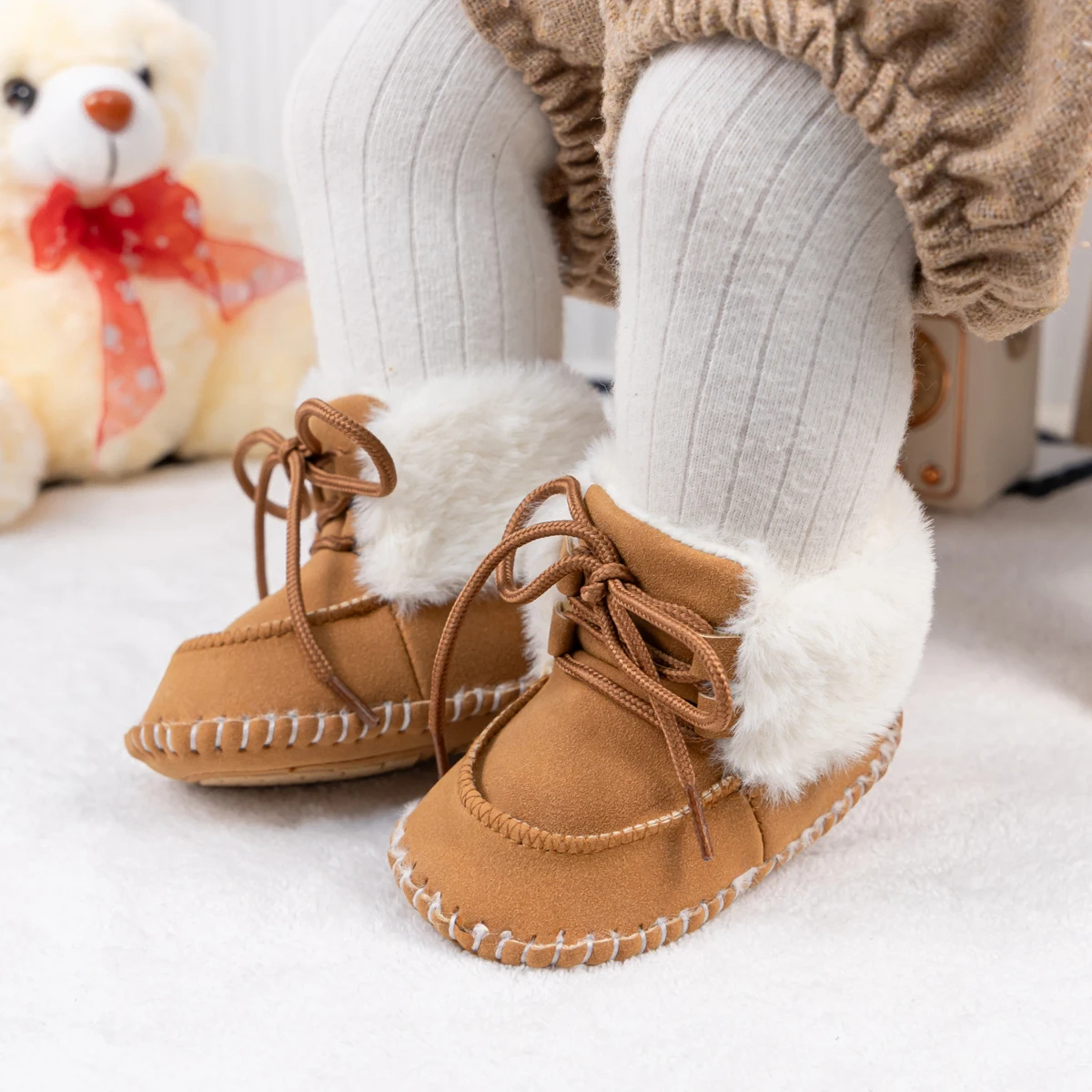 Baby Winter New Hot Sale Fashion/Soft Casual Flat Lace-up Boots Kids Fashion Round Toe Cute Lightweight One-Pedal Snow Boots
Baby Winter New Hot Sale Fashion/Soft Casual Flat Lace-up Boots Kids Fashion Round Toe Cute Lightweight One-Pedal Snow Boots