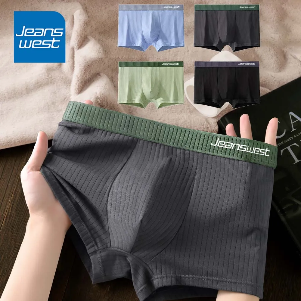 JEANSWEST, 4 шт., мужские трусы, хлопковые трусы-боксеры, мужские сексуальные U-образные сумки, дизайнерское мужское нижнее белье, удобные эластичные мужские шорты-боксеры
JEANSWEST, 4 шт., мужские трусы, хлопковые трусы-боксеры, мужские сексуальные U-образные сумки, дизайнерское мужское нижнее белье, удобные эластичные мужские шорты-боксеры