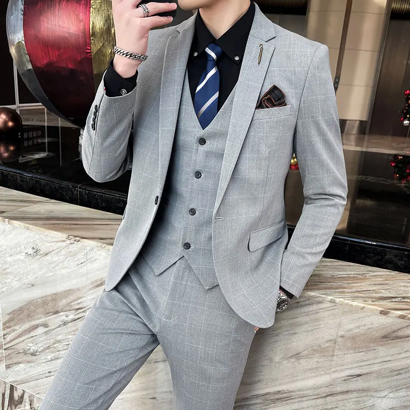 New Men's Tee-Piece Suit Slim Fit Wedding omsmen Formal Busin Casual Faion Ci Sle Four Seasons Polyester
New Men's Tee-Piece Suit Slim Fit Wedding omsmen Formal Busin Casual Faion Ci Sle Four Seasons Polyester