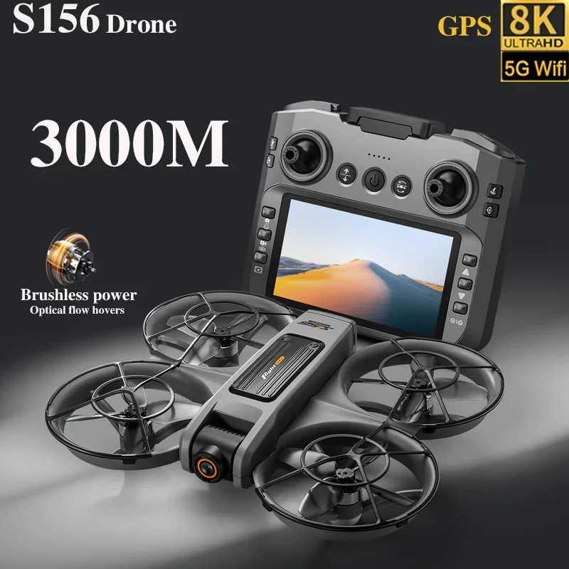 S156 Drone GPS 8K Professional HD Dual Cameras 5G WiFi FPV Brushless Motor Obstacle Avoidance Foldable Quadcopter RC Toy
S156 Drone GPS 8K Professional HD Dual Cameras 5G WiFi FPV Brushless Motor Obstacle Avoidance Foldable Quadcopter RC Toy