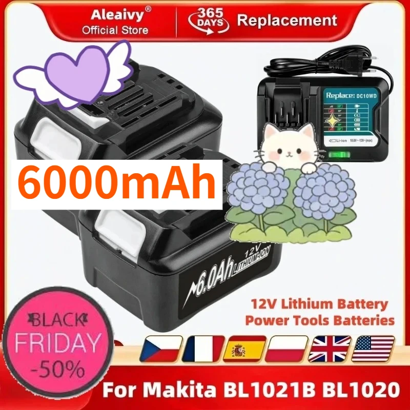 Newest 12V 6Ah Lithium-ion Rechargeable Battery for Makita L1016 BL1021B BL1041B Electric Drill Power Tools High Quality Battery
Newest 12V 6Ah Lithium-ion Rechargeable Battery for Makita L1016 BL1021B BL1041B Electric Drill Power Tools High Quality Battery