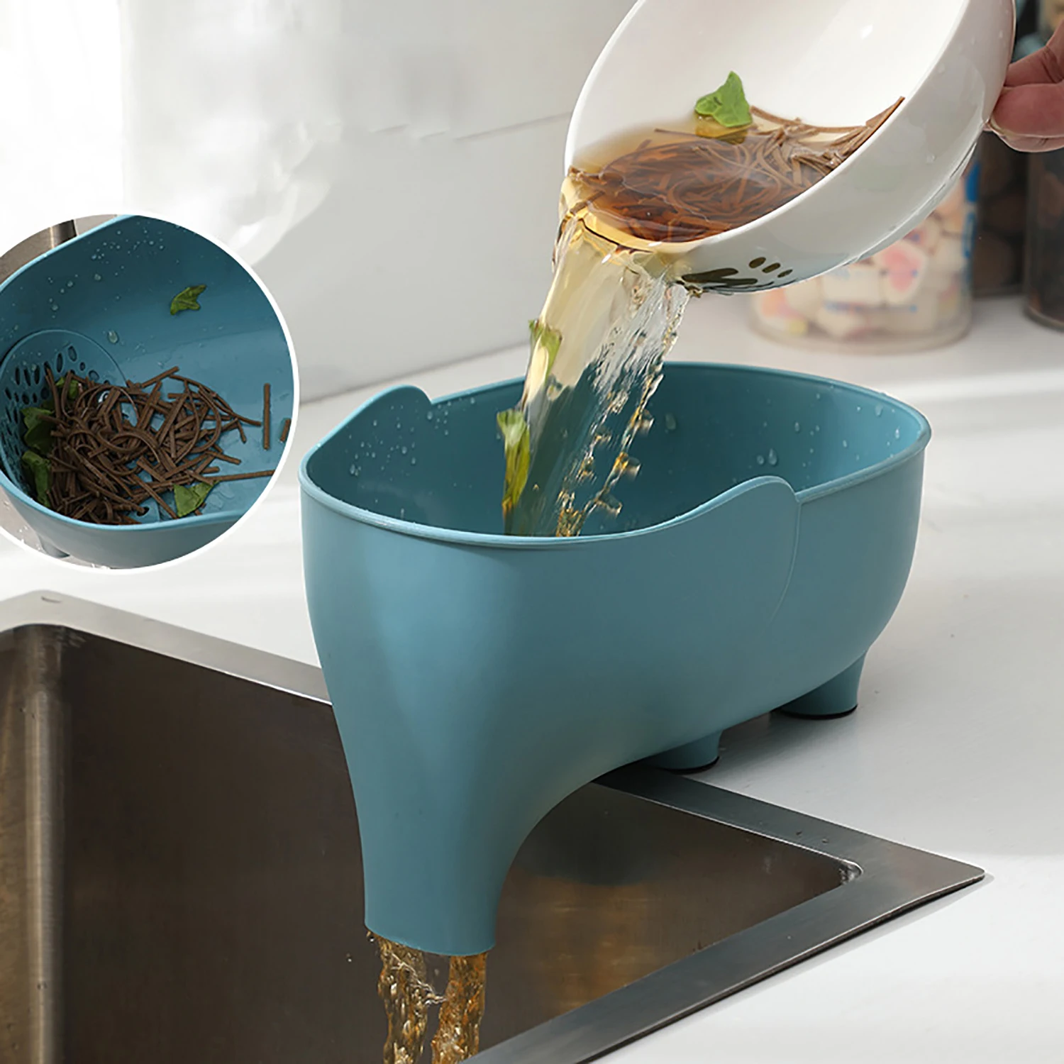Elephant Drain Basket Multi-purpose Kitchen Storage Drain Basket Household Fruit and Vegetable Basket Plastic Drain Basin
Elephant Drain Basket Multi-purpose Kitchen Storage Drain Basket Household Fruit and Vegetable Basket Plastic Drain Basin