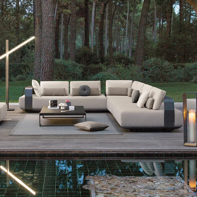 Outdoor Courtyard Terrace Aluminum Alloy Outdoor Leisure Sofa Combination Villa Garden Sun Room Furniture
Outdoor Courtyard Terrace Aluminum Alloy Outdoor Leisure Sofa Combination Villa Garden Sun Room Furniture