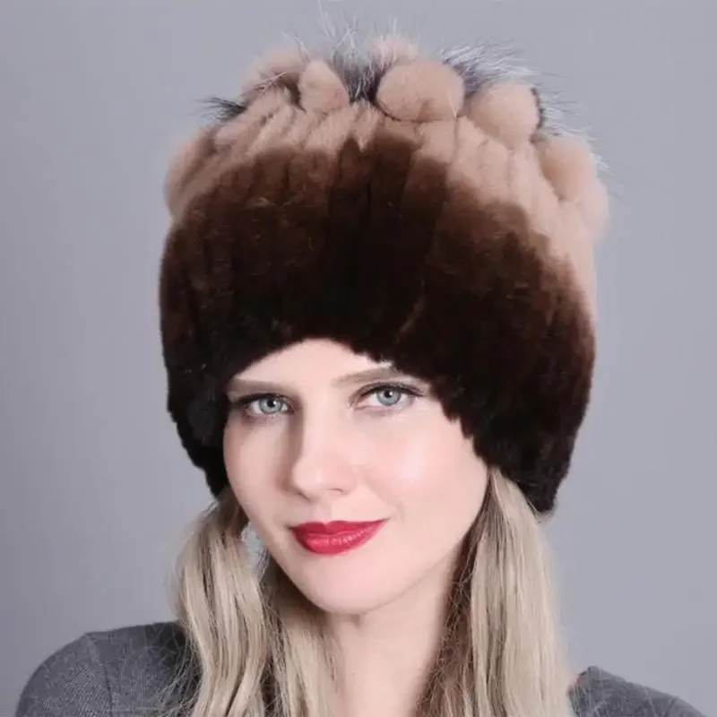 P88A Fur Knitted Hat for Women Natural Rex Cap Keep for Head Ear Warm
P88A Fur Knitted Hat for Women Natural Rex Cap Keep for Head Ear Warm