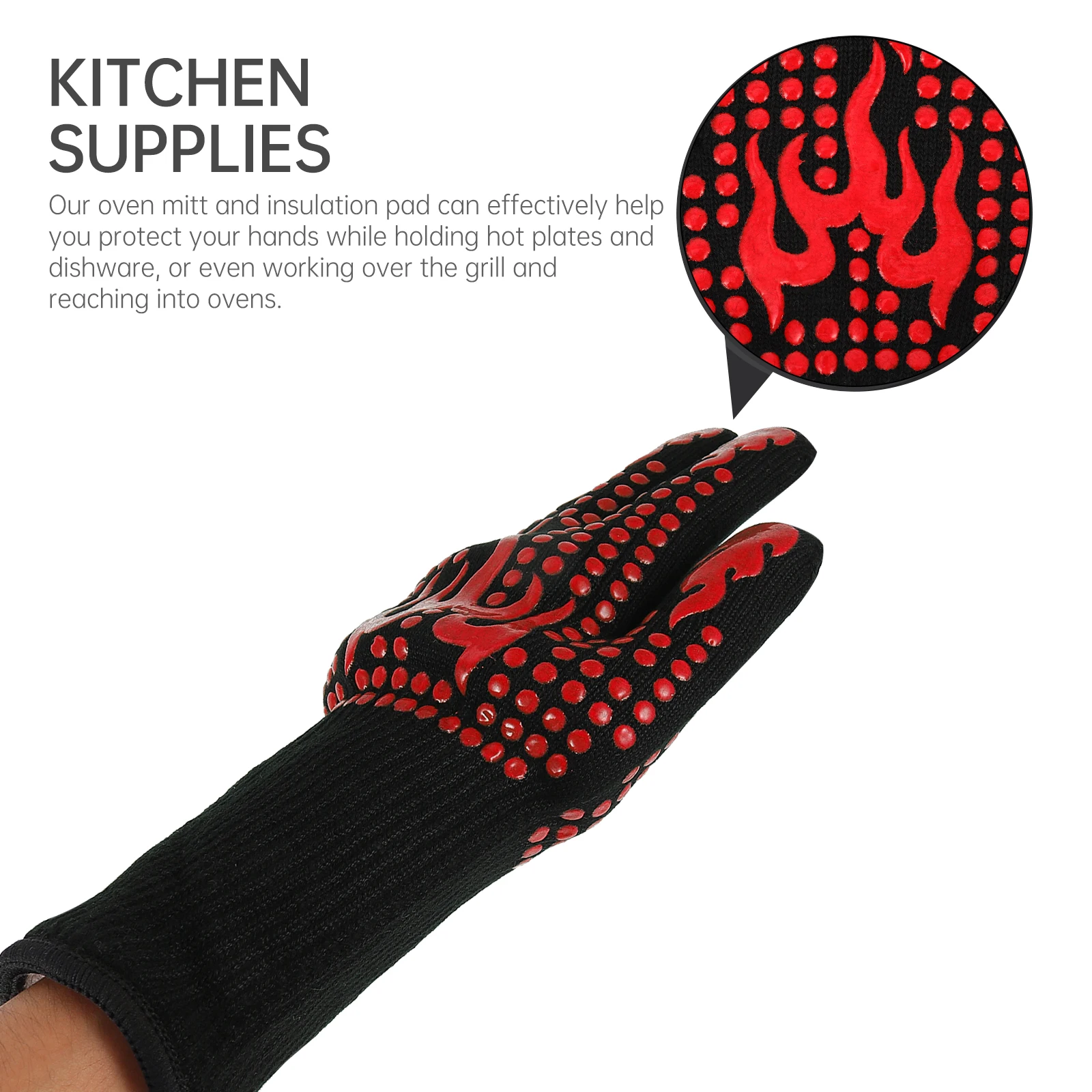 Silicone Kitchen Gloves Heat Resistant Bbq Oven Mitts Insulated Thickened Anti Scald Microwave Barbecue Cooking High Temp
Silicone Kitchen Gloves Heat Resistant Bbq Oven Mitts Insulated Thickened Anti Scald Microwave Barbecue Cooking High Temp