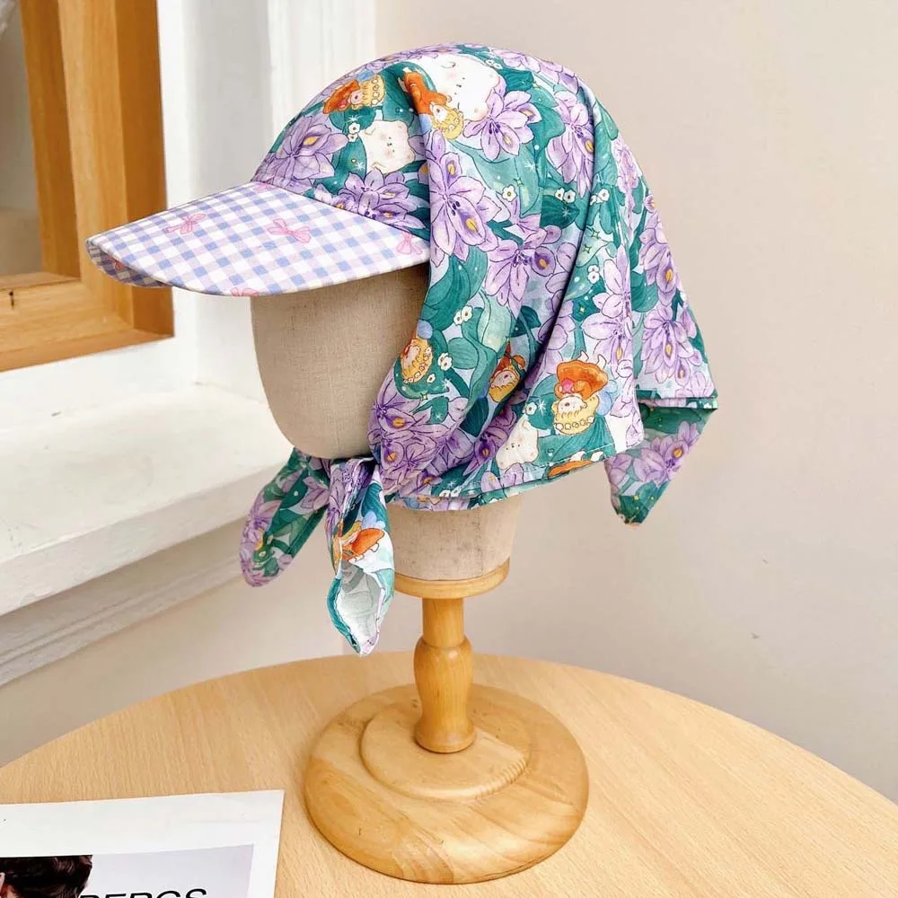 Rural Style Headscarf Baseball Hat Floral Bow Triangle Headscarf Hat Plaid Sunshade Strappy Bandana Cap Summer Outing
Rural Style Headscarf Baseball Hat Floral Bow Triangle Headscarf Hat Plaid Sunshade Strappy Bandana Cap Summer Outing
