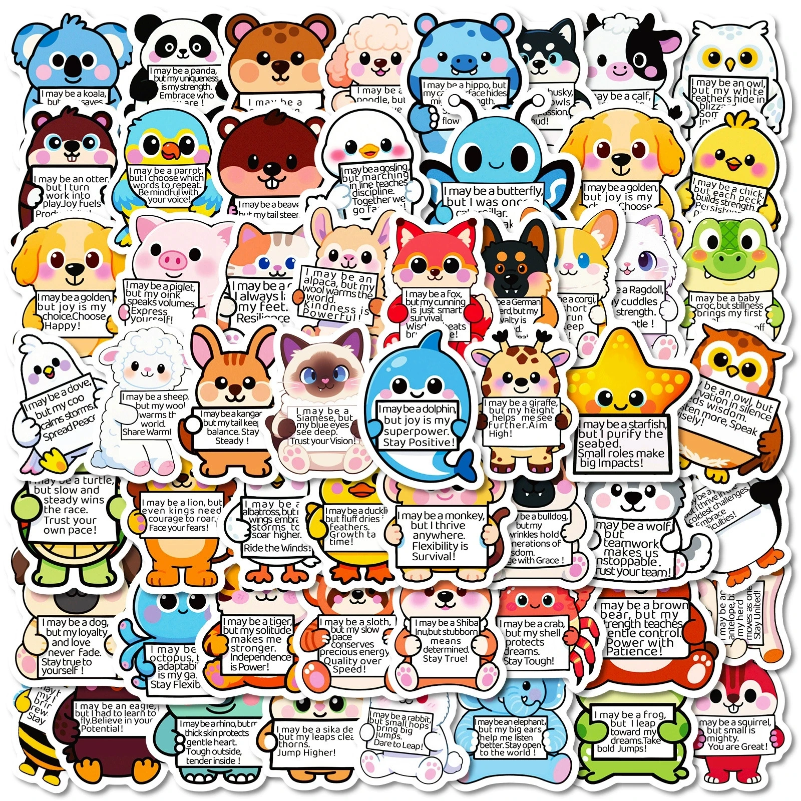 50/56PCS Cute Animal Inspiration Cartoon Graffiti Stickers Creative Stationery Decoration Laptop Helmet Notebook Stickers
50/56PCS Cute Animal Inspiration Cartoon Graffiti Stickers Creative Stationery Decoration Laptop Helmet Notebook Stickers