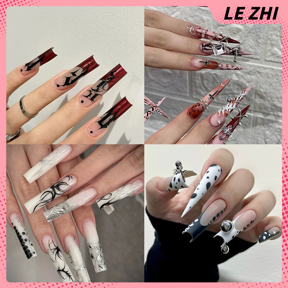 Y2K Punk Dark Sweet Cool Hand-drawn lines Rivets Long coffin Fake Nail Graffiti Smiley Face Star Cross Nail Art Party Stickers
Y2K Punk Dark Sweet Cool Hand-drawn lines Rivets Long coffin Fake Nail Graffiti Smiley Face Star Cross Nail Art Party Stickers