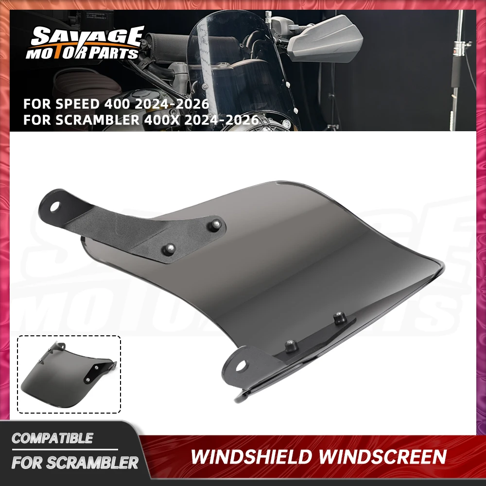 2026 For Speed 400 Windshield Windscreen FOR Scrambler 400X 2024-2025 Motorcycle Accessories Wind Deflectors Shield Pare-brise
2026 For Speed 400 Windshield Windscreen FOR Scrambler 400X 2024-2025 Motorcycle Accessories Wind Deflectors Shield Pare-brise