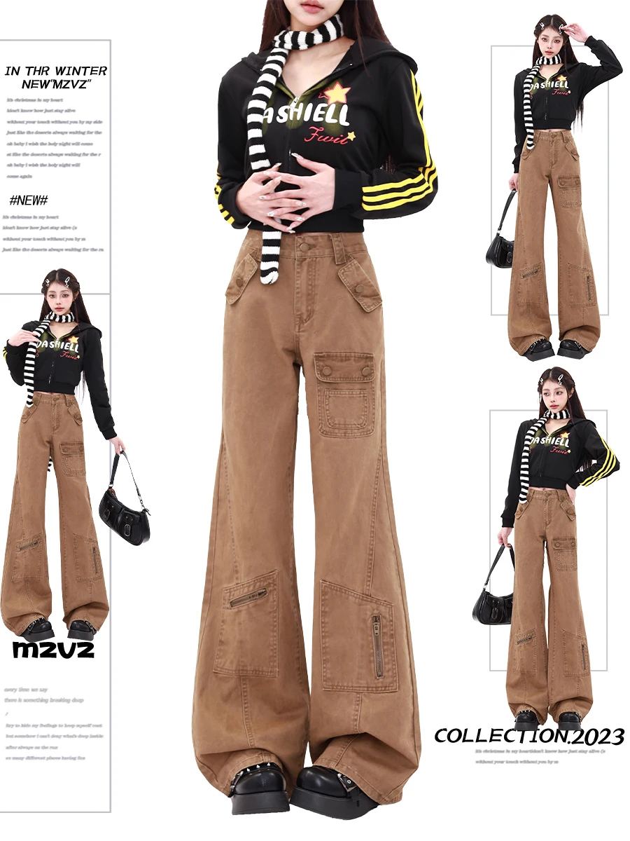 Winter Women's Cargo Jeans Vintage Flared Pants Low Rise Stacked Jeans Bell Bottom Y2k Cowboy Denim Harajuku Japanese Punk New
Winter Women's Cargo Jeans Vintage Flared Pants Low Rise Stacked Jeans Bell Bottom Y2k Cowboy Denim Harajuku Japanese Punk New