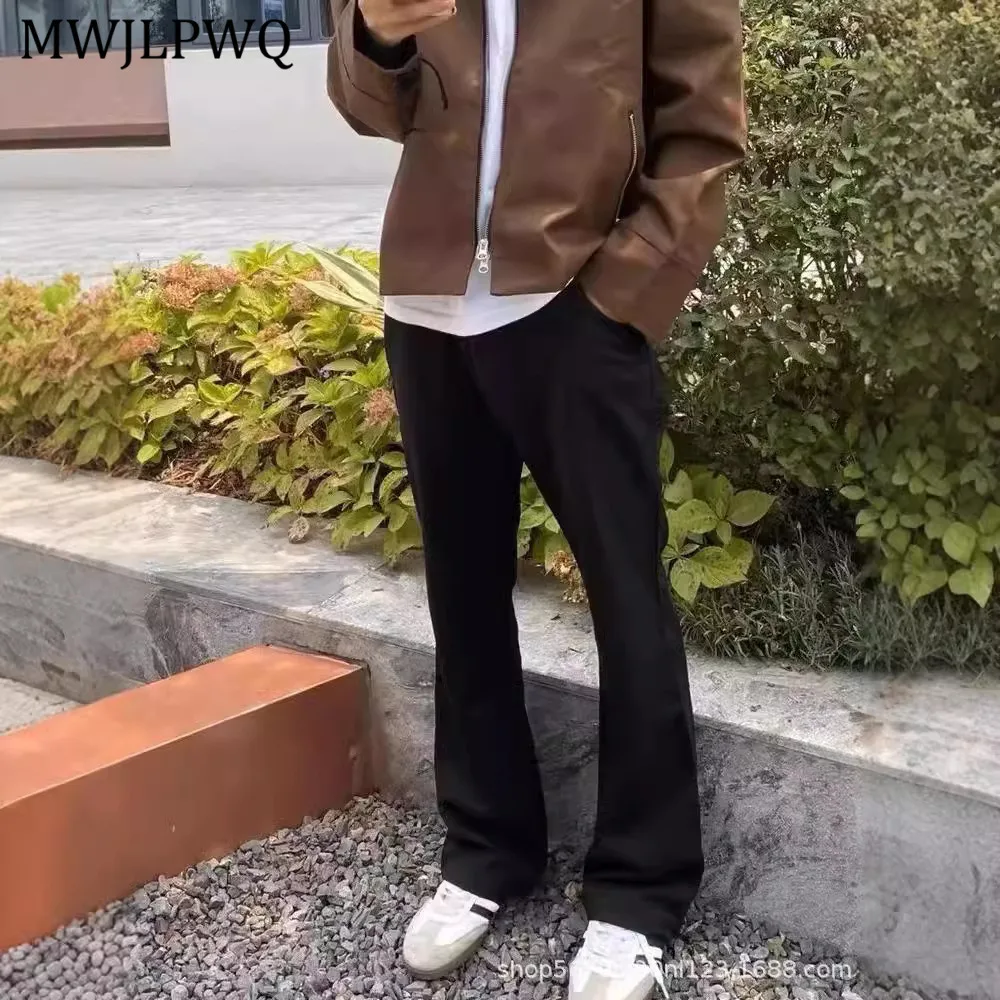MWJLPWQ Cleanfit Flared Suit Trousers For Male Trend Solid Color High Street Vibe Style Versatile Casual Long Pants Men 11101
MWJLPWQ Cleanfit Flared Suit Trousers For Male Trend Solid Color High Street Vibe Style Versatile Casual Long Pants Men 11101
