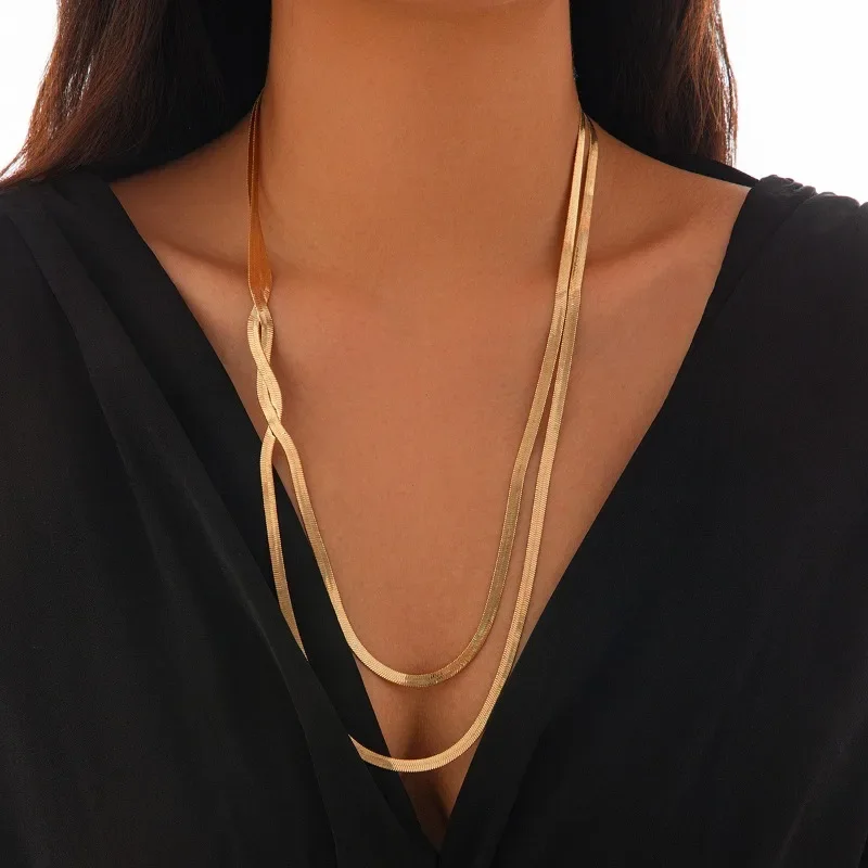 Vintage Mixed Metal Chain Necklace Women Multilayer Cross Flat Snake Chain Pendant Ladies Punk Party Trendy Jewelry Accessories
Vintage Mixed Metal Chain Necklace Women Multilayer Cross Flat Snake Chain Pendant Ladies Punk Party Trendy Jewelry Accessories