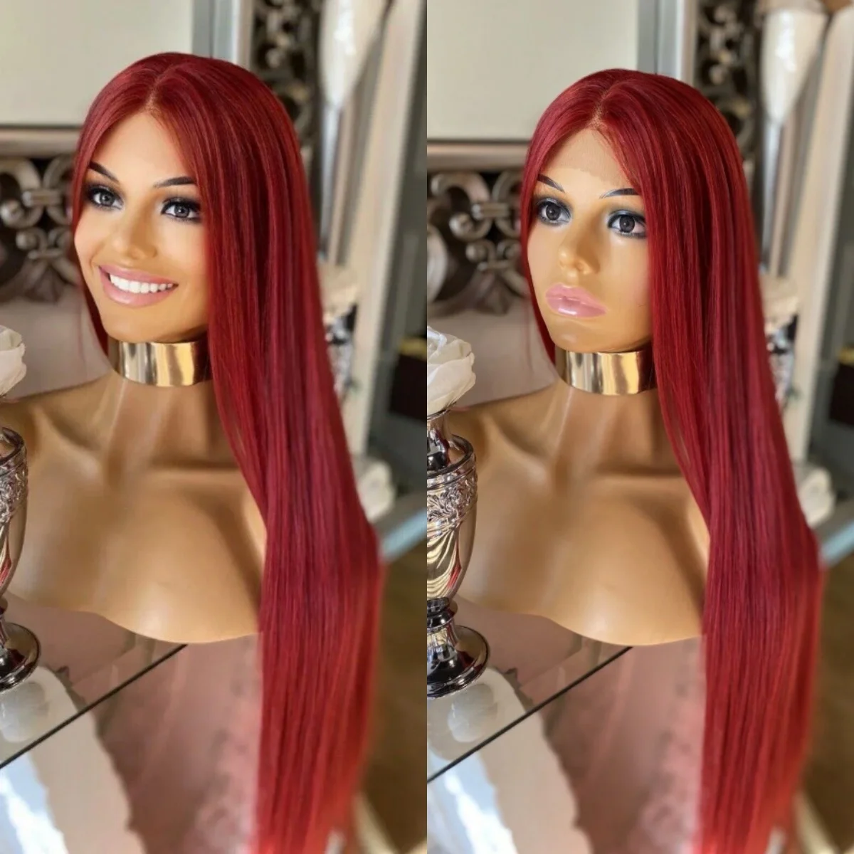 Red Wig Long Silky Straight Lace Front Wig Free Part Natural 13x4 HD Lace Frontal Wig Synthetic And Blend Lace Wig Daily Cosplay
Red Wig Long Silky Straight Lace Front Wig Free Part Natural 13x4 HD Lace Frontal Wig Synthetic And Blend Lace Wig Daily Cosplay