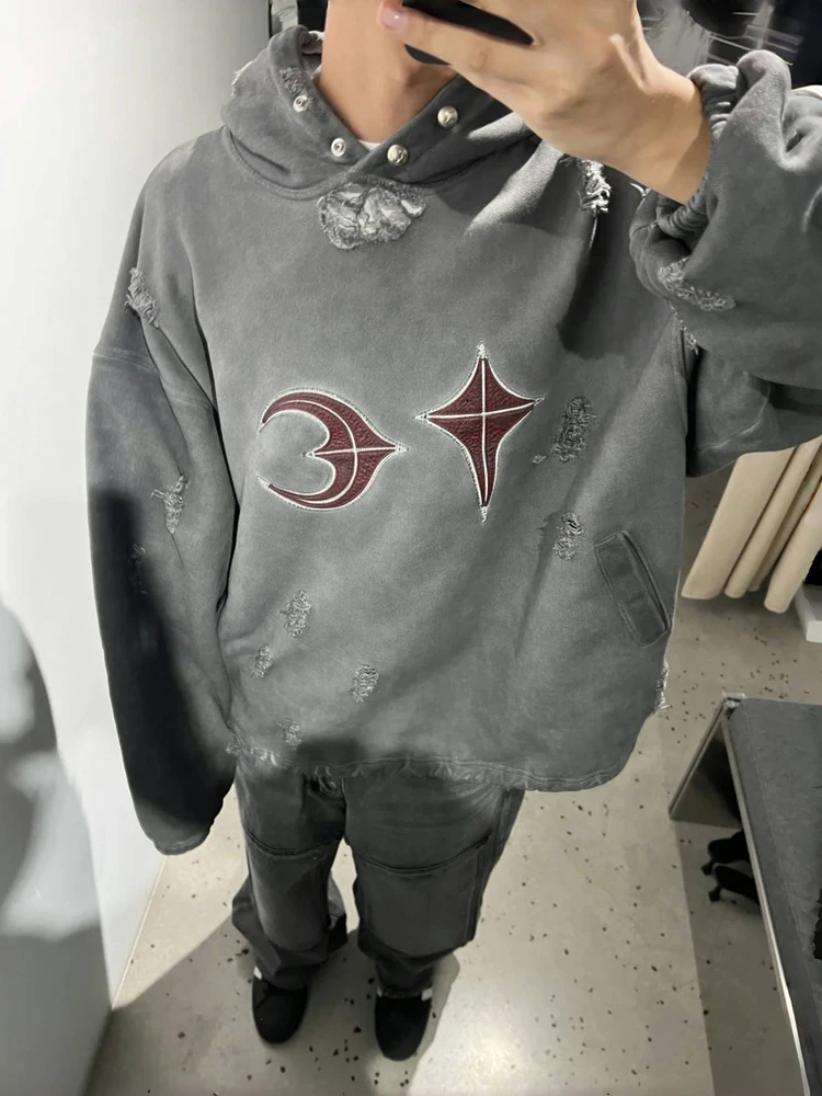 American High Street Thug Club Heavyweight Hoodie Vintage Waed Distred Sweatirt Casual Loose Fit Youth Faion
American High Street Thug Club Heavyweight Hoodie Vintage Waed Distred Sweatirt Casual Loose Fit Youth Faion