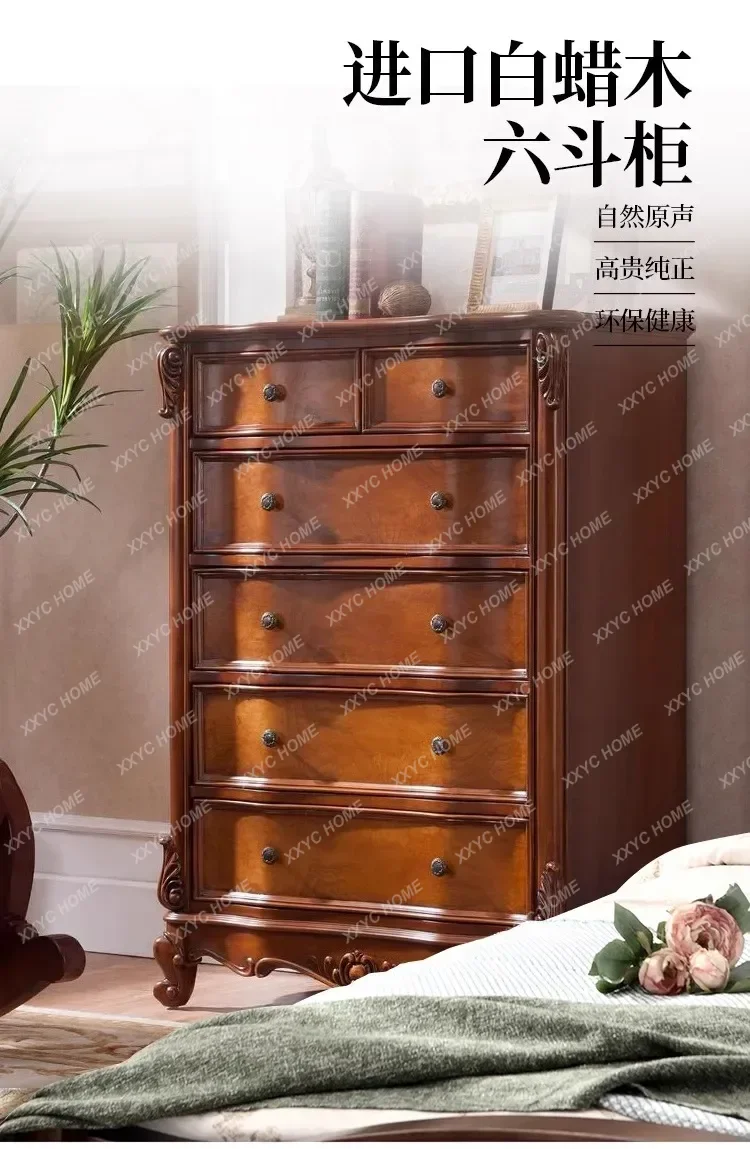 Country Chest of Drawers Solid Wood Living Room Drawer Storage Six Drawer Storage Cabinet
Country Chest of Drawers Solid Wood Living Room Drawer Storage Six Drawer Storage Cabinet