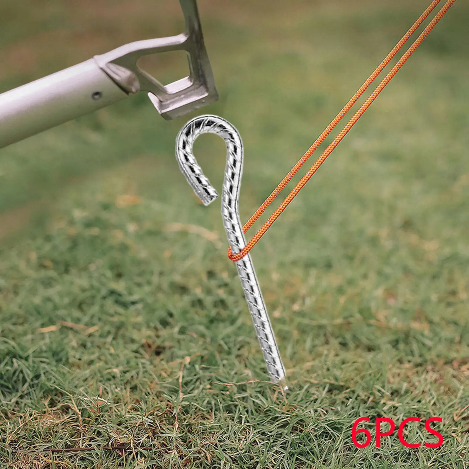 6 Pieces Tent Stakes with Hook Lightweight Garden Stakes Reusable Tent Nails Tent Pegs for Outdoor Farm Travel Tarpaulin Tarp
6 Pieces Tent Stakes with Hook Lightweight Garden Stakes Reusable Tent Nails Tent Pegs for Outdoor Farm Travel Tarpaulin Tarp