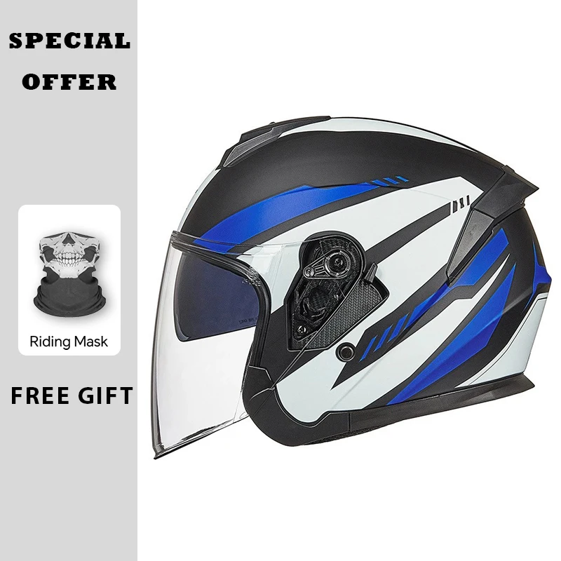 DOT Approved Double Visors Motorcycle Helmet Racing Safety Protective Riding 3/4 Open Half Face Helmets Men Women Adult
DOT Approved Double Visors Motorcycle Helmet Racing Safety Protective Riding 3/4 Open Half Face Helmets Men Women Adult