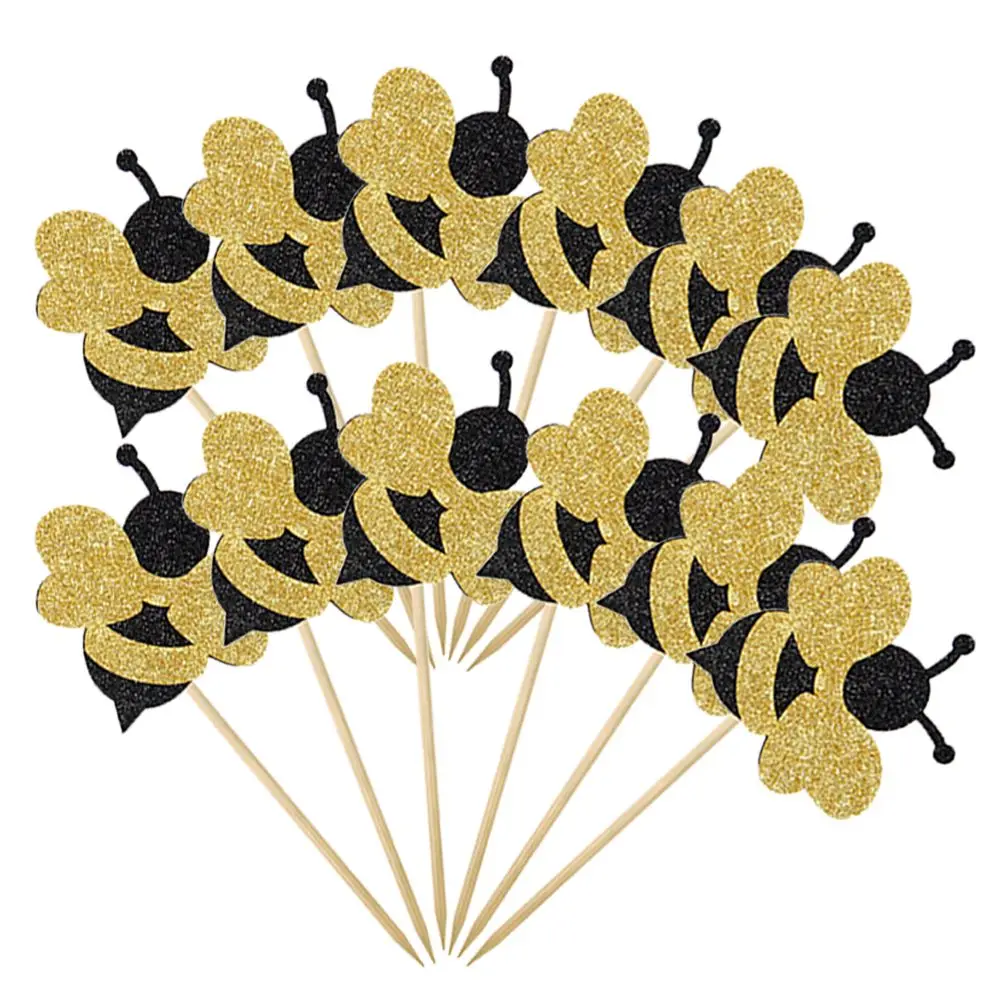 12 Pcs Cake Decoration Picks Bee Pattern Reusable Creative Funny Wedding Birthday Party Supplies Cupcake Toppers
12 Pcs Cake Decoration Picks Bee Pattern Reusable Creative Funny Wedding Birthday Party Supplies Cupcake Toppers