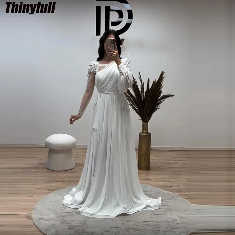 Thinyfull A-line Chiffon Evening Party Dresses Long Sleeves Appliques Prom Dress 2024 Formal Occasion Gown Robe De Soirée
Thinyfull A-line Chiffon Evening Party Dresses Long Sleeves Appliques Prom Dress 2024 Formal Occasion Gown Robe De Soirée